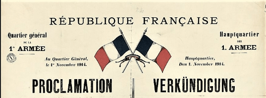 1914 : Loi martiale française en&nbsp;Alsace