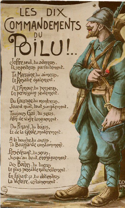 Les 10 commandements du&nbsp;Poilu