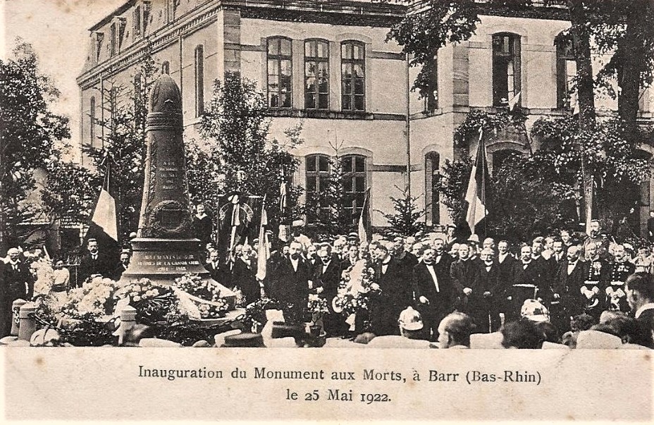 1922 : Inauguration du monument aux morts de&nbsp;Barr