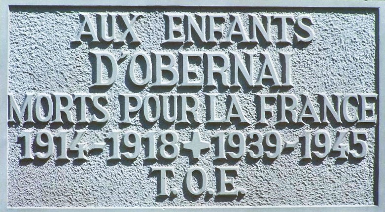 1914/18 : combattants&nbsp;d&rsquo;Obernai